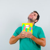 グラデーションイエローピンクカスタム抽象芸術QRロゴ スクエア名刺