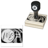 グラデーションウェーブビジネスカスタムロゴのゴムスタンプ ラバースタンプ (押印)