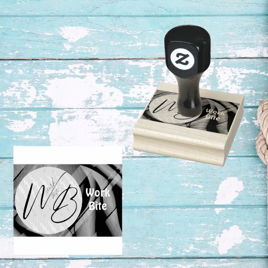 グラデーションウェーブビジネスカスタムロゴのゴムスタンプ ラバースタンプ