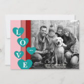 グラデーションエッジハートバレンタインの写真カード シーズンカード (正面)