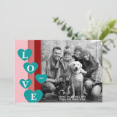 グラデーションエッジハートバレンタインの写真カード シーズンカード (スタンド正面)