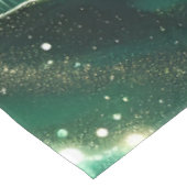 グラデーションエメラルドケリーグリーングリッター モノグラムの テーブルクロス (アングル)