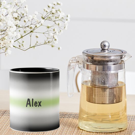 グラデーションエージェントプライドフラグと名前をカスタムする ツートーンマグカップ