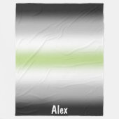 グラデーションエージェントプライドフラグと名前をカスタムする フリースブランケット (正面)