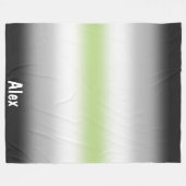 グラデーションエージェントプライドフラグと名前をカスタムする フリースブランケット (正面(横))