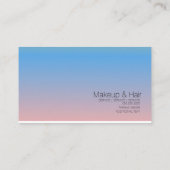 グラデーションオムブレ美しいメイクアップアーティストピンクブルー 名刺 (裏面)