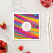 グラデーションカラフル抽象芸術アート |誕生日パーティー スタンダードカクテルナプキン (インサイチュ)