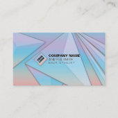 グラデーションカラフル虹色QRコードのソーシャルアイコン 名刺 (正面)