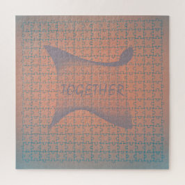 グラデーションカラーのジグソーパズルで「TOGETHER」に ジグソーパズル
