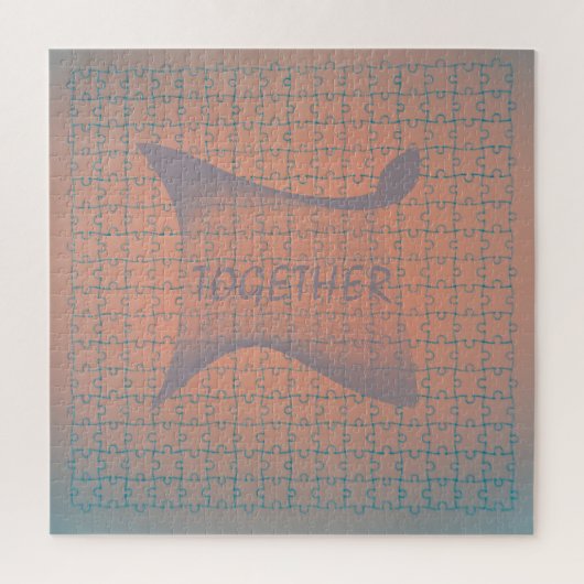 グラデーションカラーのジグソーパズルで「TOGETHER」に ジグソーパズル (縦)