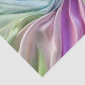 グラデーションカラーの絹のようなサテン生地 薄葉紙 (詳細)