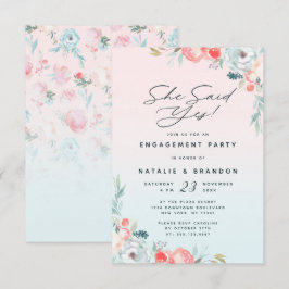 グラデーションガーデンフランスのSheはYes婚約パーティ 招待状