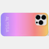 グラデーションガーリーカラフルミニマル名 Case-Mate iPhoneケース (裏面 (横))