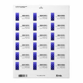 グラデーションクローバー幾何メール |ネイビーインディゴ ラベル (フルシート)