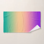 グラデーショングラデーショングリーンピンクパープルソフトブラー バスタオルセット (ハンドタオル)