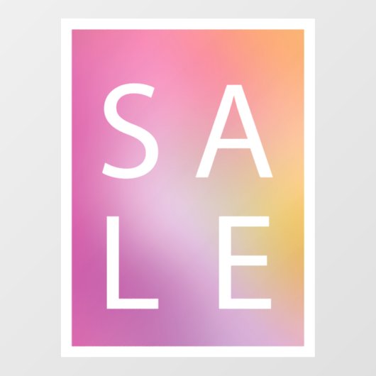 グラデーショングラデーションピンクの販売 ウィンドウサイン (シート)