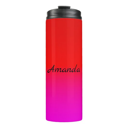 グラデーショングラデーション赤ピンク、緋色、赤、ピンク タンブラー (正面)