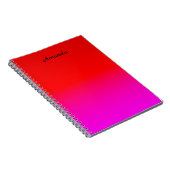 グラデーショングラデーション赤ピンク、緋色、赤、ピンク ノートブック (右側)