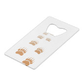 グラデーショングリズリーベアーポープリント クレジットカード栓抜き (正面アングル)