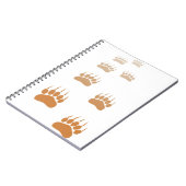 グラデーショングリズリーベアーポープリント ノートブック (左側)