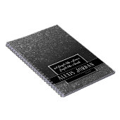 グラデーショングリッタースパークルスフェミニスト引用文ガールパワー ノートブック (右側)