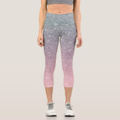 グラデーショングリッタースパークル数々のグラム色 カプリレギンス (正面)