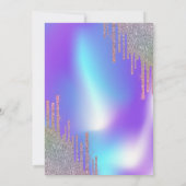 グラデーショングリッタードリップスドレスキンセアニラ 招待状 (裏面)