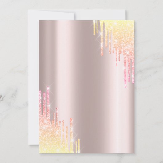 グラデーショングリッタードリップス30歳の誕生日パーティー 招待状 (裏面)