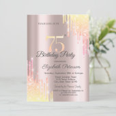 グラデーショングリッタードリップス75thバースデーパーティー 招待状 (スタンド正面)