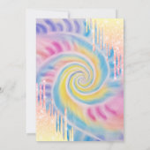 グラデーショングリッタードリップ絞り染め10誕生日 招待状 (裏面)