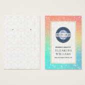 グラデーショングリッターレインボーイヤリングディスプレイカード (正面&裏面)