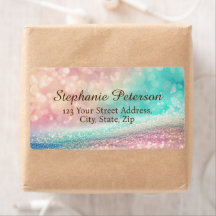 グラデーショングリッターレインボー《写真》ぼけ味配送先住所