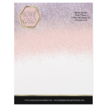 グラデーショングリッターロゴブランディングピンクパープル