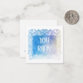 *~* グラデーショングリッターYOU ROCK AP62フラットノートカード ノートカード (正面/裏面インサイチュ)