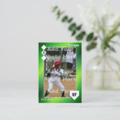 グラデーショングリーン野球トレーディングカーカスタムドの状態 コーリングカード (スタンド正面)