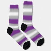 グラデーショングレイセクシャルプライド ソックス (右)