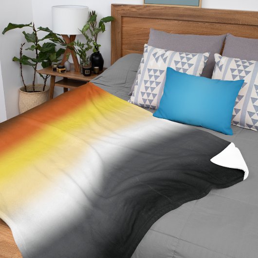 グラデーションゲイクマプライドフラグ – カラフルベアーフラグ シェルパブランケット