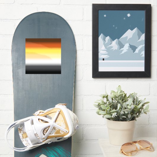 グラデーションゲイクマプライドフラグ – カラフルベアーフラグ シール (スノーボード)