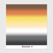 グラデーションゲイクマプライドフラグ – カラフルベアーフラグ シール (シート)