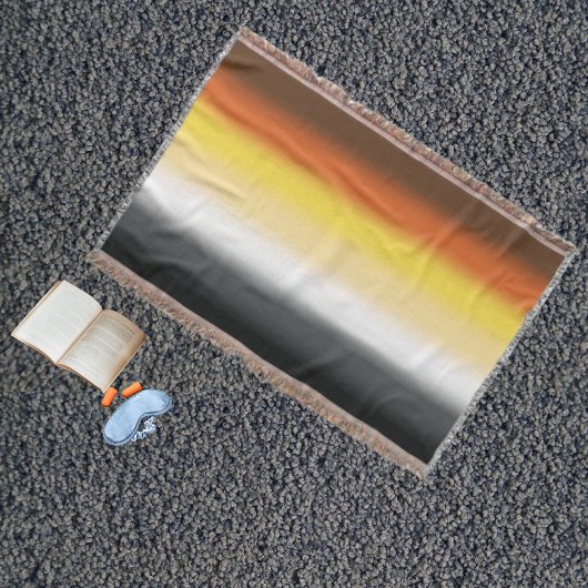 グラデーションゲイクマプライドフラグ – カラフルベアーフラグ スローブランケット