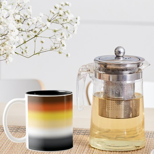 グラデーションゲイクマプライドフラグ – カラフルベアーフラグ ツートーンマグカップ