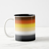 グラデーションゲイクマプライドフラグ – カラフルベアーフラグ ツートーンマグカップ (左)