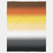 グラデーションゲイクマプライドフラグ – カラフルベアーフラグ フリースブランケット (正面)