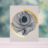 グラデーションコンテンポラリーアートデザイン アクリルサイン (ニュートラル)