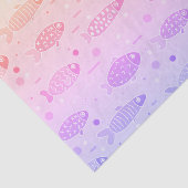 グラデーションサンセットの魚のパタモダンーン 薄葉紙 (詳細)