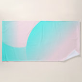 グラデーションサンセットピンク色の空 ビーチタオル (正面)