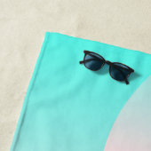 グラデーションサンセットピンク色の空 ビーチタオル (インサイチュ)