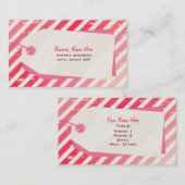 グラデーションショッピングストライプラベル 名刺 (正面/裏面)