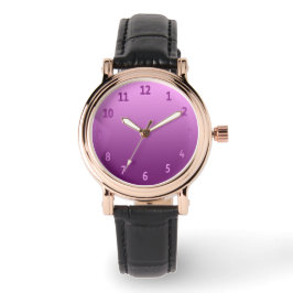 グラデーションシンプルカラフルピンク 腕時計