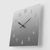 グラデーションシンプルグレー スクエア壁時計 (傾斜)